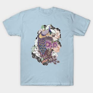 Japanese Peacock in Paradise Forest T-Shirt